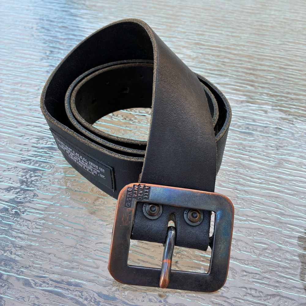 G-Star Raw Black Leather Belt